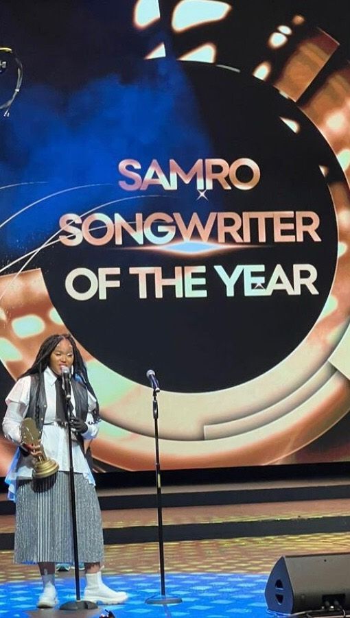 It’s a beautiful Friday to flashback to the evening when @msaki_za was honoured with the esteemed @samromusic Songwriter of the Year award at the Basadi in Music Awards (@basadiinmusicawards_sa ), which took place on 12 August 2023, at the @joburgtheatre . SAMRO sponsored this category for the second consecutive year since the inception of BIMA in 2022, showcasing their unwavering commitment to creating an environment that fosters creativity and encourages female songwriters to push the limits of musical expression. Our very own @sj.nicholson emphasises the significance of an award like in her introductory speech.  Drop a ♥️ in the comments if you’re having a great #FlashbackFriday 😅